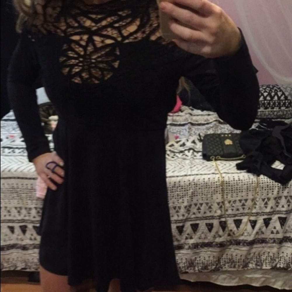 Velvet navy blue dress short